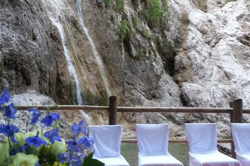 Outdoor wedding area