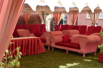 Outdoor wedding area