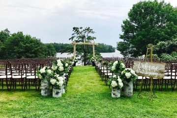 Outdoor wedding area
