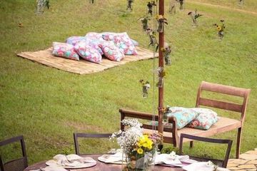 Outdoor wedding area