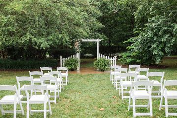 Outdoor wedding area