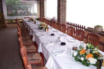 Outdoor banquet area