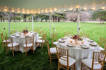 Outdoor wedding area