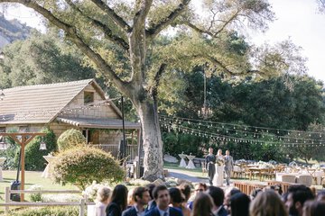 Outdoor wedding area