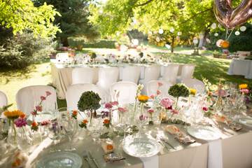 Outdoor wedding area