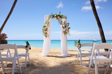 Outdoor wedding area