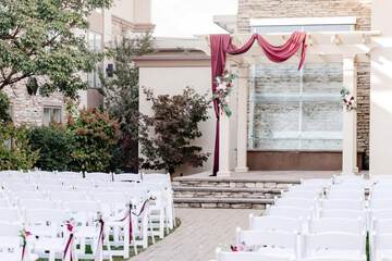 Outdoor wedding area