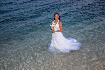 Outdoor wedding area