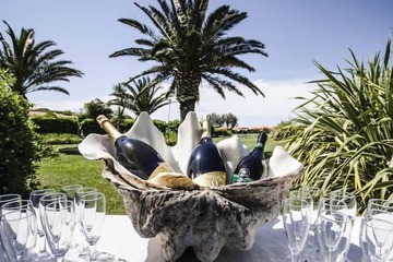 Outdoor banquet area