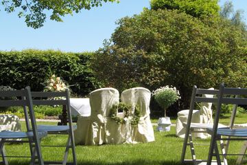 Outdoor wedding area