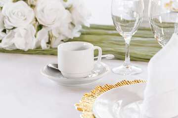 Outdoor banquet area