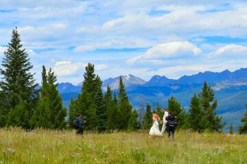 Outdoor wedding area