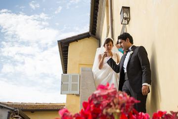 Outdoor wedding area
