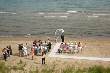 Outdoor wedding area