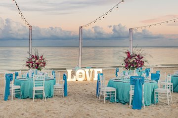 Outdoor wedding area