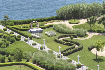 Outdoor banquet area