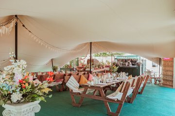Outdoor wedding area