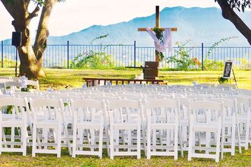 Outdoor wedding area