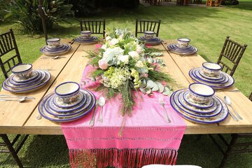 Outdoor wedding area