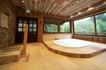 Indoor spa tub