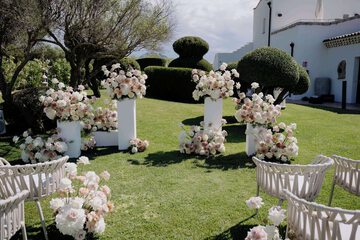 Outdoor wedding area