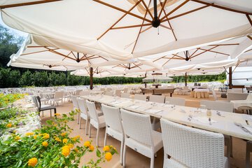 Outdoor banquet area