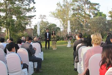 Outdoor wedding area