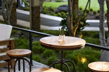 Outdoor banquet area