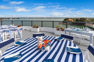 Outdoor banquet area