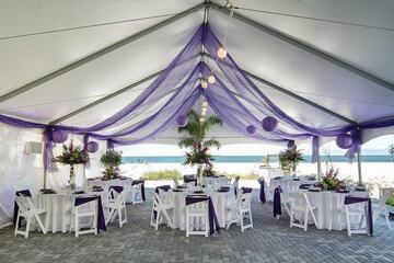Outdoor banquet area