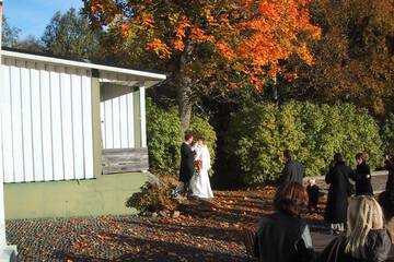 Outdoor wedding area