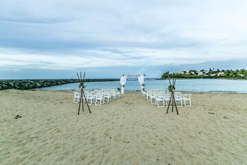 Outdoor wedding area