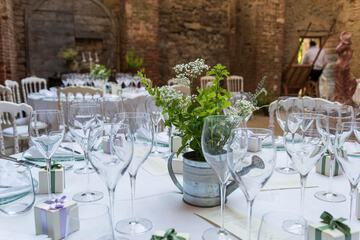 Outdoor wedding area