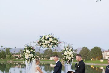 Outdoor wedding area