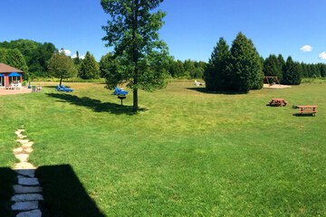 Outdoor banquet area