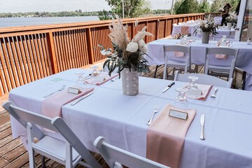 Outdoor wedding area
