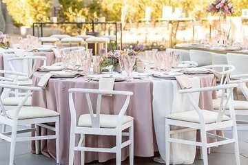 Outdoor wedding area