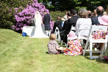 Outdoor wedding area