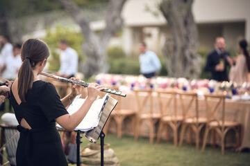 Outdoor wedding area