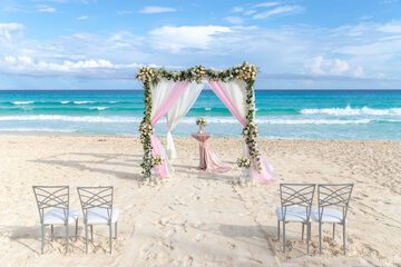Outdoor wedding area