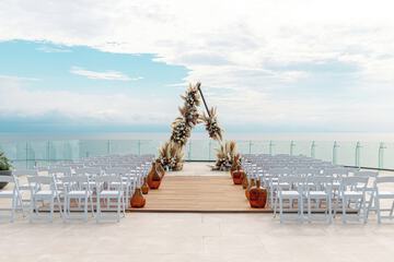 Outdoor wedding area