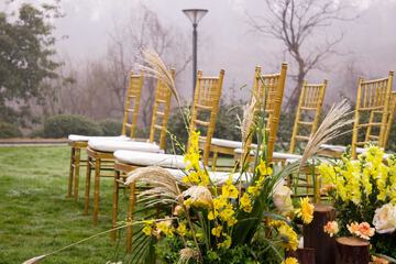 Outdoor wedding area