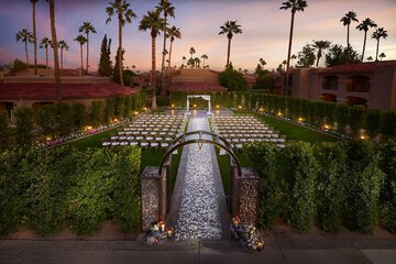 Outdoor wedding area