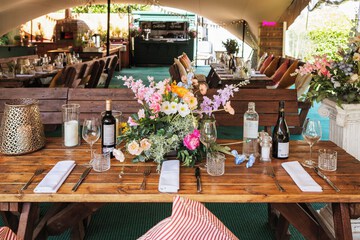 Outdoor wedding area