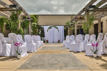 Outdoor wedding area