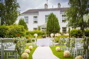 Outdoor wedding area