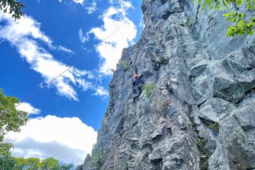 Outdoor rock climbing