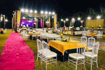 Outdoor wedding area