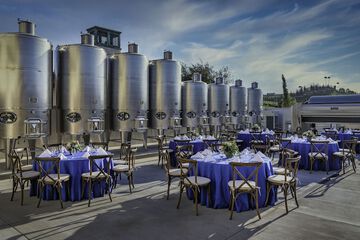 Outdoor banquet area