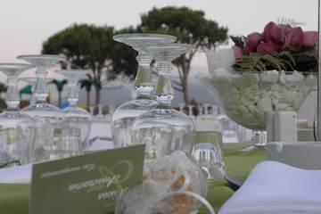Outdoor banquet area